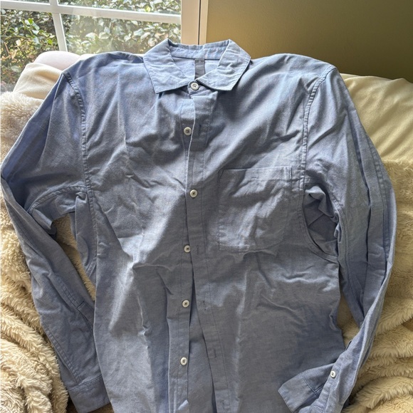 Men's Blue Button-Up Shirt - Lululemon - Picture 1 of 2